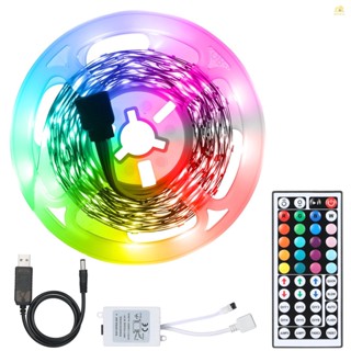 Banana_pie ชุดสายไฟ LED RGB ยืดหยุ่น พร้อมรีโมตคอนโทรล 44 คีย์ 20 สี และแถบไฟ LED 6 โหมด มีกาวในตัว สําหรับบ้าน