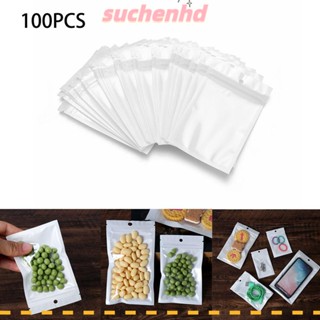 Suchenhd 100 ชิ้น ถุงบรรจุภัณฑ์ ขายปลีก ขายปลีก ปิดผนึกด้วยตนเอง แพ็คจัดเก็บ