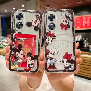 พร้อมส่ง เคสโทรศัพท์มือถือ TPU แบบนิ่ม ลาย MN MK มีช่องใส่บัตร สําหรับ OPPO A38 A58 A78 A98 4G 5G 2023 A38