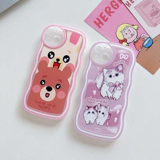 เคสซิลิโคนนิ่ม ลายการ์ตูนหมีคิตตี้ กันกระแทก สําหรับ iPhone 14 Pro Max Plus iPhone 15 13 12 11 Pro Max