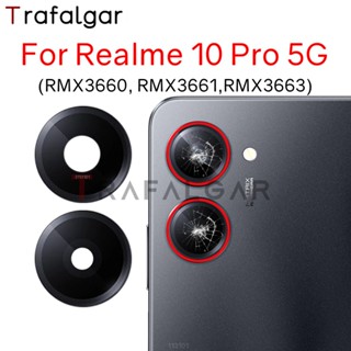 ฝาครอบเลนส์กล้องด้านหลัง พร้อมสติกเกอร์ติด สําหรับ Realme 10 Pro 5G RMX3660 RMX3661 RMX3663