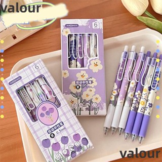 Valour ปากกาลูกลื่น พร้อมคลิปหนีบ หมึกสีดํา 0.5 มม. 6 ชิ้น ต่อชุด