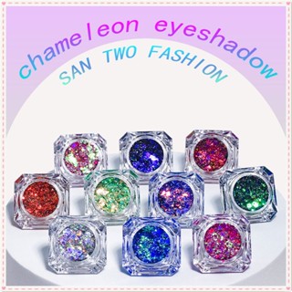 San 2 แฟชั่น Monochrome Chameleon Eye Shadow เจลสีสัน Super Flash อายแชโดว์ครีมยาวนาน STAGE ผู้หญิง Eye แต่งหน้า JOYFEEL