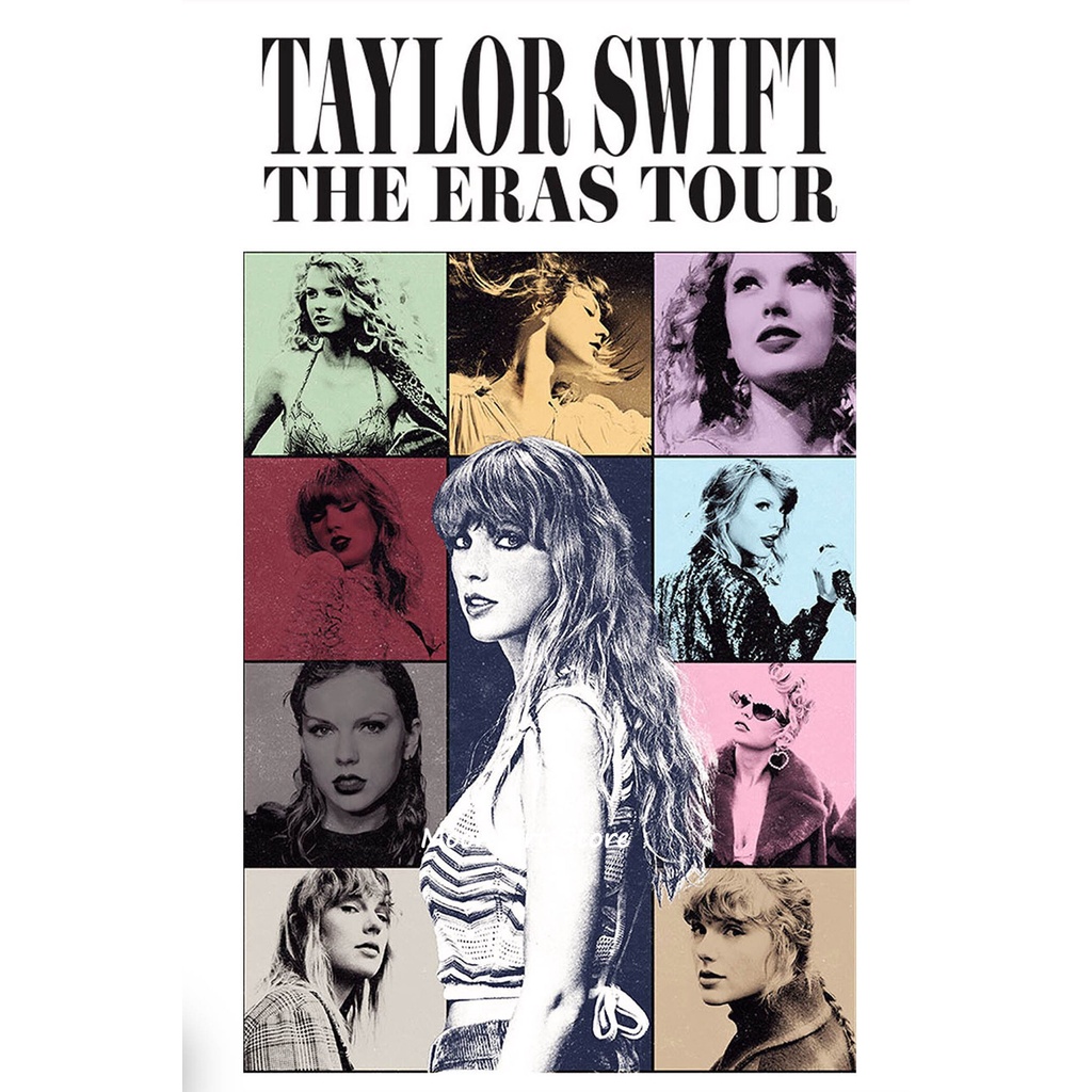 Taylor Swift Music โปสเตอร์อัลบั้มภาพวาดผ้าใบ HD พิมพ์ลาย The Eras Tour Pop สไตล์โมเดิร์น สําหรับตกแต่งผนังบ้าน ห้องนั่งเล่น