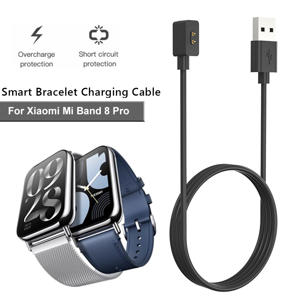 สายชาร์จ USB อุปกรณ์เสริม สําหรับ Xiaomi Mi Band 8 Pro Redmi Band 2 Xiaomi Smart Band 8 Active Redmi Watch 3 Active Mi Band 8Pro 1m