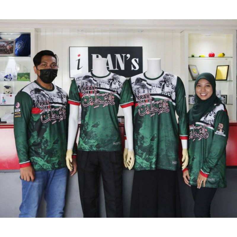 (lalajersey) TP01 - JERSEY PALLESTINE SUBLIMATION SEDON FAMILY KLEAS KIDS และ DEWASA 丨 BAJU JERSEY M
