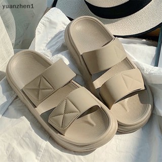 Yuan Velcro รองเท้าแตะ Eva แบบนิ่ม กันลื่น สวมใส่สบาย แฟชั่นสําหรับผู้หญิง ZHN