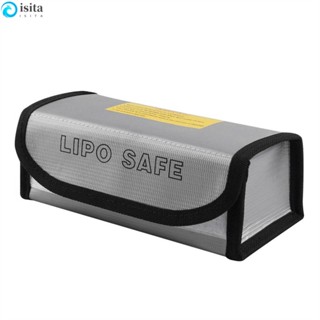 ISITA กระเป๋าเก็บแบตเตอรี่ Lipo กันน้ํา เพื่อความปลอดภัย สีเงิน