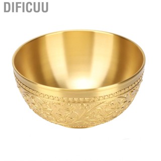 Dificuu Decorative Bowl  Brass Carved Design Exquisite Durable for Table