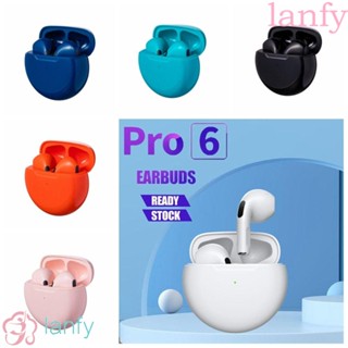 Lanfy PRO6 หูฟังบลูทูธไร้สาย IPX4 PRO6 ความล่าช้าต่ํา ขนาดเล็ก PRO6 กันน้ํา สําหรับเล่นกีฬา