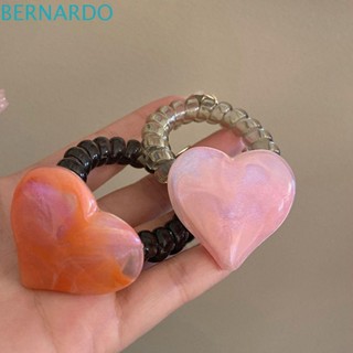 Bernardo ยางรัดผมหางม้า รูปหัวใจ หรูหรา แวววาว สําหรับผู้หญิง