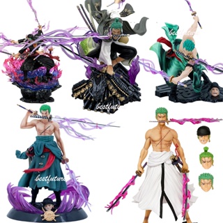 โมเดลฟิกเกอร์ One Piece GK Roronoa Zoro Roof Sauron Three Knifeflow ของเล่นสําหรับเด็ก