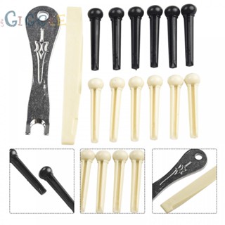 ⭐NEW ⭐Bridge Pin Puller White Beige 15PCS Black Plastic GuitarBridge Pin Set