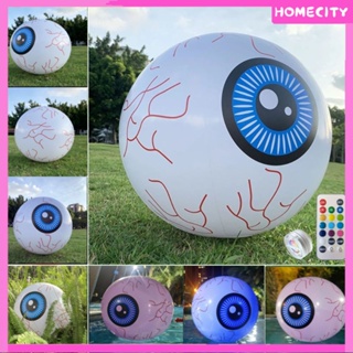 [พร้อม] ฮาโลวีน Inflatables Eyeball ไฟ LED 13 สีรีโมทคอนโทรลฮาโลวีนไฟตกแต่งน่ากลัว Inflatable Ghost Eye Ball Props ตกแต่ง