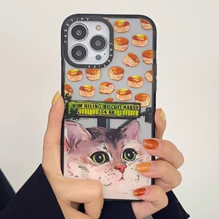 Casetify เคสโทรศัพท์มือถือแบบแข็ง ลายเค้ก แมว สําหรับ iPhone 14 13 12 11 Pro Max