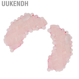 Uukendh 2Pcs Jade Eye  Rose Quartz  Aging Wrinkles Puffiness  Facial BSU