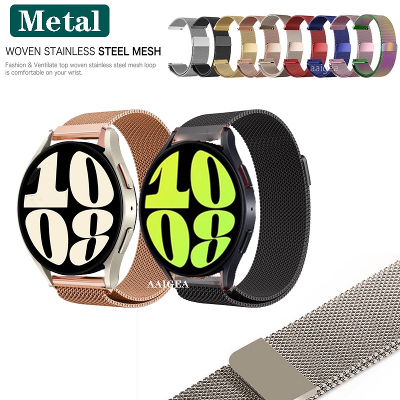20 มม.22 มม.สายนาฬิกา Milanese สายสแตนเลสสําหรับ Samsung Galaxy Watch 7 FE 6 5 4 40 มม.44 มม./Watch6 คลาสสิก 43 มม.47 มม./Watch3