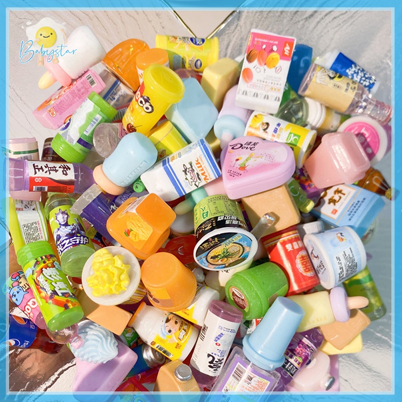 Itht>5/10pcs น่ารักมินิตุ๊กตาซูเปอร์มาร์เก็ตอาหารขนมสําหรับตุ๊กตาอุปกรณ์ครัวใหม่