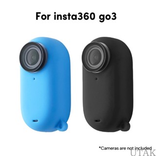 Utake เคสซิลิโคน ป้องกันเลนส์ สําหรับ Insta 360 GO 3