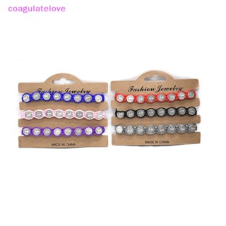 Coagulatelove สร้อยข้อมือถัก ประดับลูกปัด 6 สี ปรับได้ ของขวัญ สําหรับสวดมนต์ทางศาสนา