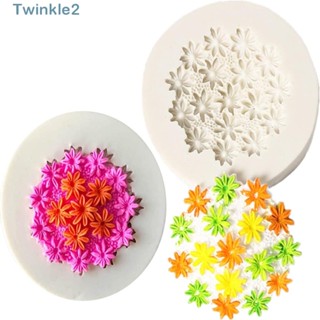 Twinkle แม่พิมพ์ซิลิโคน รูปดอกเดซี่ สีขาว 7.3*3.9 ซม. สําหรับทําขนม ฟองดองท์ 2 ชิ้น