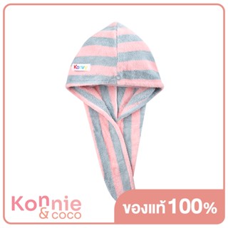 Konvy Dry Hair Cap [1pcs] คอนวี่ ผ้าคลุมผมที่ผลิตจากเส้นใยที่มีเนื้อสัมผัสนุ่ม น้ำหนักเบา สีสันสดใส.