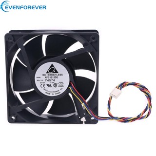 พัดลมระบายความร้อน EV 120 มม. 1 6A 12V 4 สาย PWM สําหรับเครื่อง Delta AFB1212SHE 12038