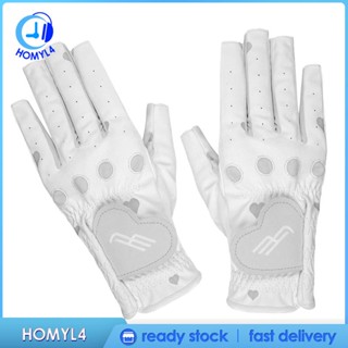 [Homyl4] ถุงมือกอล์ฟ แบบยืดหยุ่น ไร้นิ้ว สําหรับเล่นกีฬา ฟิตเนส กลางแจ้ง 2 ชิ้น