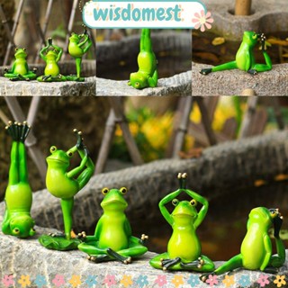 Wisdomest โมเดลกบโยคะจําลอง สําหรับตกแต่งบ้าน สวน