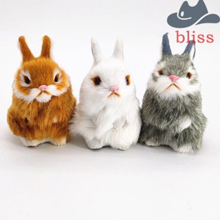 Bliss ตุ๊กตากระต่ายจําลอง ขนฟู ขนาดเล็ก ของเล่น งานฝีมือ สําหรับเก็บสะสม ของขวัญ ตกแต่งโต๊ะ ห้องนอน แมว