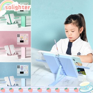 SOLIGHTER ชั้นวางหนังสือ แบบพับได้ สามารถปรับได้ สําหรับอ่านหนังสือ