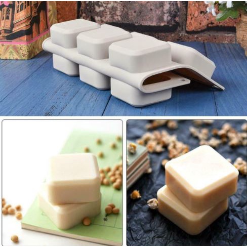 แม่พิมพ์สบู่ ซิลิโคน แม่พิมพ์สบู่ 9 ช่อง ขนาด 5.5 * 5.5 * 2.5CM ต่อช่อง 75 กรัมใช้ทำบล็อก ขนม เป็น บล็อก ทนความร้อน