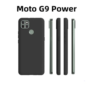 เคสโทรศัพท์มือถือ ซิลิโคนนิ่ม TPU สีดํา สําหรับ Motorola Moto G9 Power