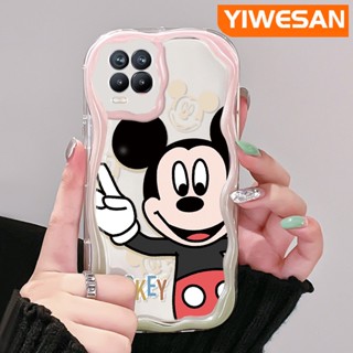 เคสโทรศัพท์มือถือ ซิลิโคนใส กันกระแทก ลายการ์ตูนมิกกี้เมาส์น่ารัก สีครีม สําหรับ Realme 8 5G 8s 5G Q3i V13 5G Narzo 30 Q3