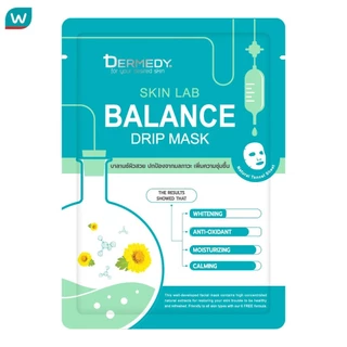 Dermedy เดอร์มีดี สกิน แลบ บาลานซ์ ดริป มาสก์ 1 แผ่น มาสก์หน้า ปรับผิวให้สมดูล ผิวแพ้ง่าย