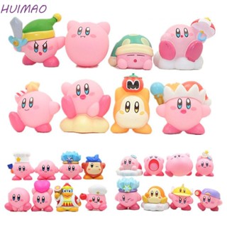 Huimao ของเล่นโมเดลฟิกเกอร์ PVC รูปการ์ตูนอนิเมะ Star of Kirby Kirby สีชมพู สําหรับเด็ก