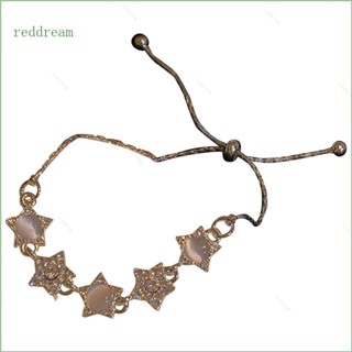 Redd สร้อยข้อมืออัลลอย โอปอลดาวห้าแฉก สวยหรู แวววาว สําหรับผู้หญิง สร้อยข้อมือหวาน