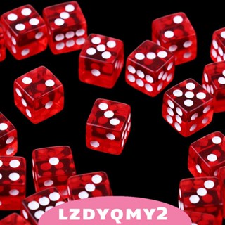 [Lzdyqmy2] ลูกเต๋าอะคริลิค 6 ด้าน สําหรับเล่นเกมกระดาน KTV 50 ชิ้น