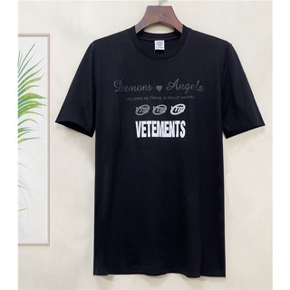 Vetemen1s ใหม่ เสื้อยืดคอกลม แขนสั้น ผ้าฝ้าย พิมพ์ลายโมโนแกรม สําหรับผู้ชาย S-4XL