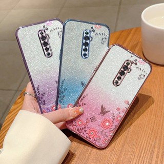 เคสโทรศัพท์ซิลิโคน TPU แบบนิ่ม กันกระแทก ประดับเพชรเทียม และกลิตเตอร์ หรูหรา สําหรับ Oppo Reno 2Z 2F Reno2 Z F