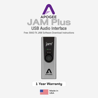 Apogee® Jam+ USB Audio Interface ออดิโออินเทอร์เฟส แบบพกพา สำหรับมือกีตาร์ + แถมฟรีโปรแกรม BIAS FX Jam ของแท้  ** 1 Year Warranty / Made in USA **