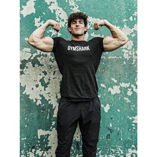 พร้อมส่ง GYMSHARK Apollo เสื้อยืดลําลอง แขนสั้น คอกลม พิมพ์ลายตัวอักษร เหมาะกับการเล่นฟิตเนส สไตล์คลาสสิก สําหรับผู้ชาย