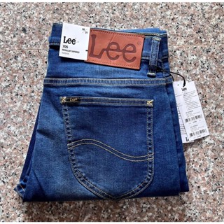 LEE 705 Eddie  กางเกงยีนส์ขากระบอกเล็กเข้ารูปผู้ชาย ผ้ายืด          สียีนส์ฟอก ใส่สบาย ของแท้จากSHOP