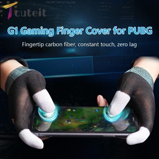 Tcuteit ถุงมือเล่นเกม PUBG หน้าจอสัมผัส กันเหงื่อ 2 ชิ้น