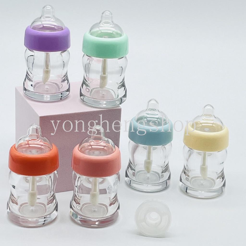 ขวดพลาสติกเปล่า ทรงขวดนม ขนาด 5 มล. สําหรับใส่ลิปสติก ลิปกลอส DIY