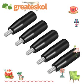 Greateskol 5 ชิ้น|มือจับ Bakelite ด้ามจับหมุนได้ สีดํา อุปกรณ์ M6X50 ล้อมือตัวผู้ สําหรับ|อุปกรณ์เสริมเครื่องกลึงไฟฟ้า