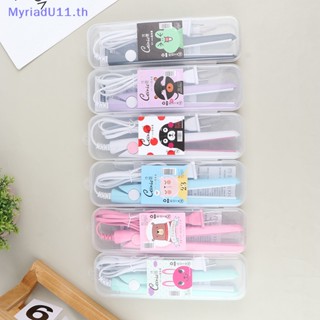 Myriadu 2 In 1 เครื่องหนีบผมตรง ลายการ์ตูน ขนาดเล็ก แบบพกพา สําหรับเด็กผู้หญิง นักเรียน 1 ชิ้น