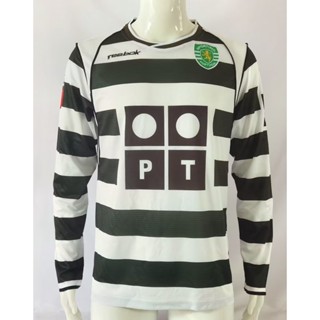 เสื้อกีฬาแขนยาว ลายทีมชาติฟุตบอล Lisbon 01-03 Season สไตล์วินเทจ ไซซ์ S-XXL AAA