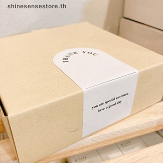 Shine สติกเกอร์ ทรงสี่เหลี่ยมผืนผ้า ลาย Thank You สําหรับตกแต่งกล่องบรรจุภัณฑ์ 50 ชิ้น