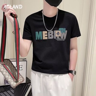 Acland เสื้อยืดผู้ชาย ผู้ชายเสื้อเชิ้ต เสื้อยืด ผ้านุ่ม ใส่สบาย ไม่หด ไม่ต้องรีด MTX2390KIE 37Z230911